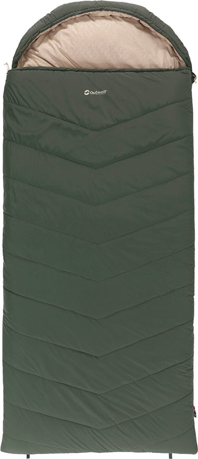 Outwell caldera lux xl couverture de sac de couchage vert modèle +8 c 220 x 100 cm