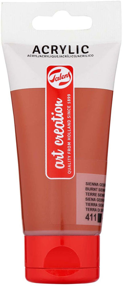 TALENS ART Création Tube de peinture acrylique 75 ml Sienna Brûlé 411