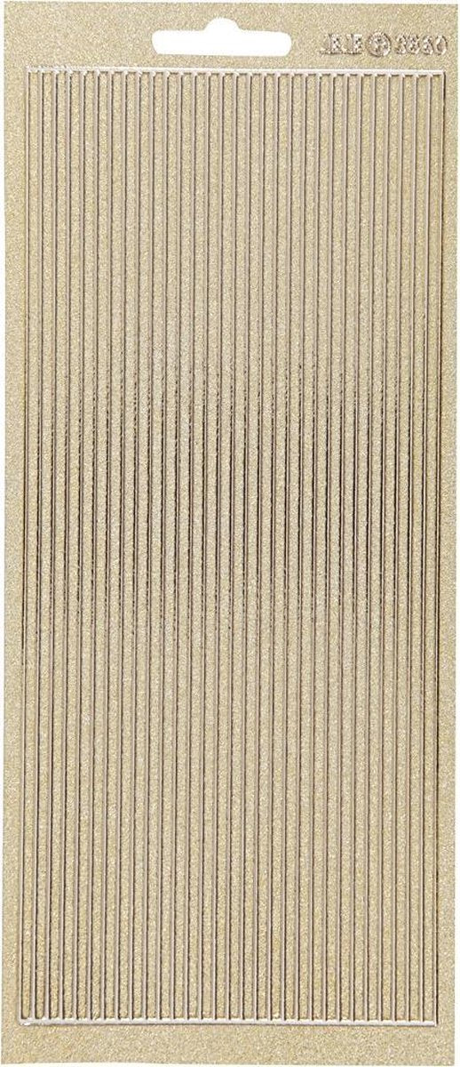 Creativ company autocollants, bordures, feuille 10x23 cm, or, 1 feuille