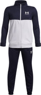 Under Armour UA Rival CB Knit Survêtement Bleu Survêtement Garçon - Bleu Marine Minuit - Blanc