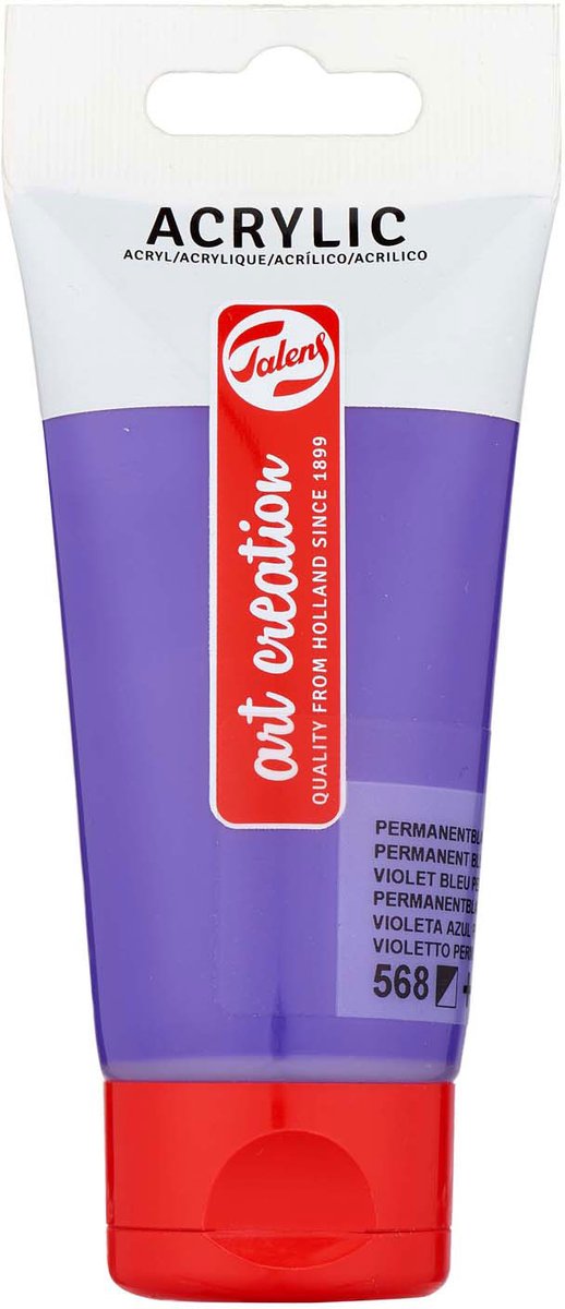 Talens art création tube de peinture acrylique 75 ml blueviolt permanent