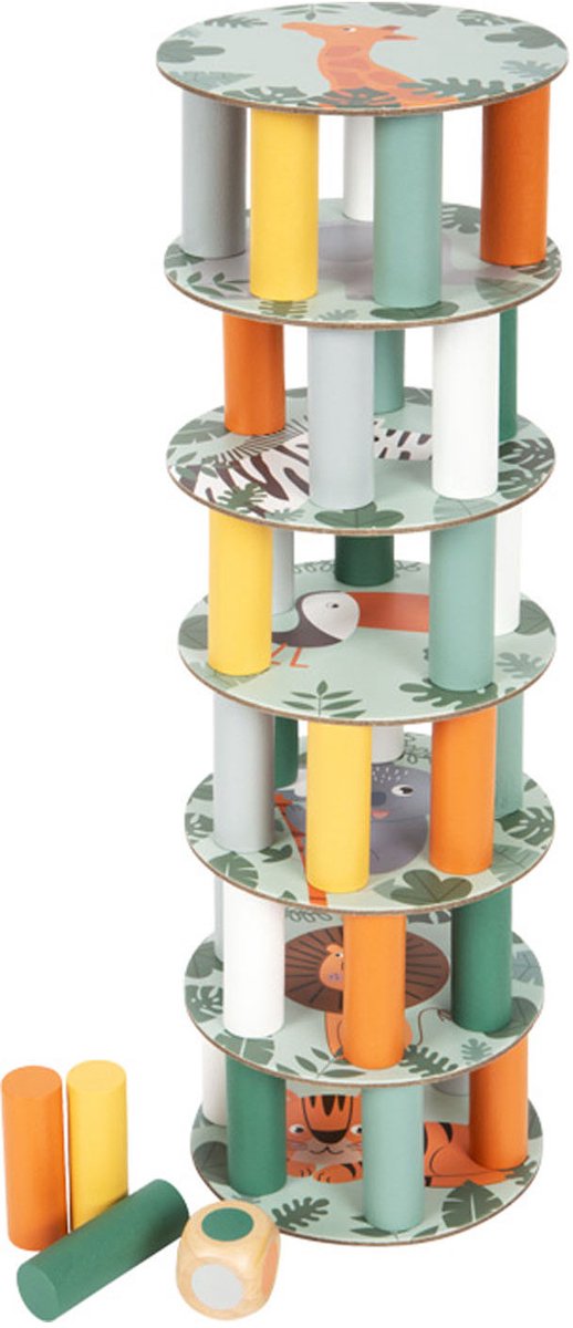 Jeu de tour Wobbel en bois petit pied
