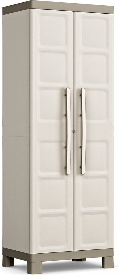 Keter armoire de rangement excellence haute - 4 étagères - 45x65x182cm - beige taupe