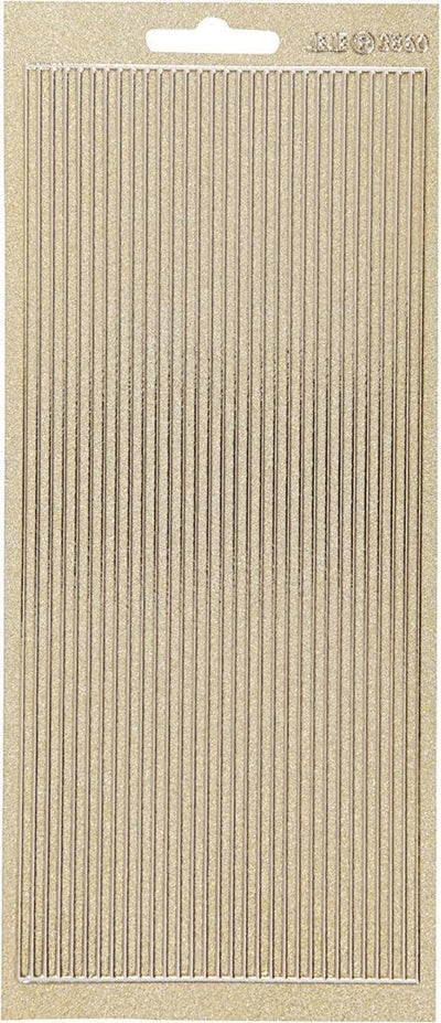 Creativ company autocollants, bordures, feuille 10x23 cm, or, 1 feuille