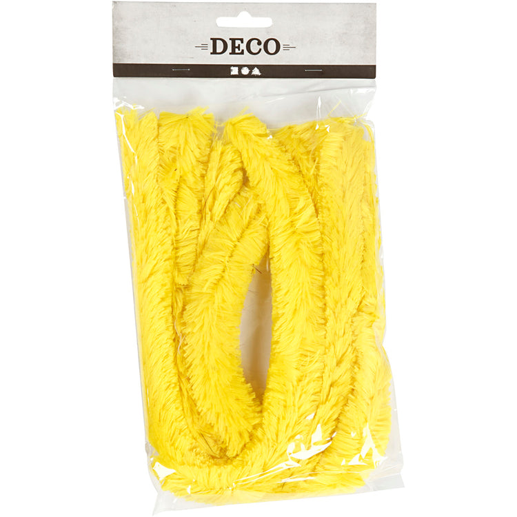 Creativ company chenille, l: 40 cm, épaisseur 30 mm, jaune, 4 pièces 1 boîte
