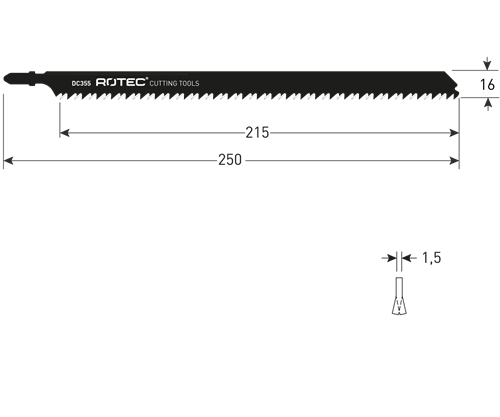 Lame de scie sauteuse Rotec dc355 (2pcs)