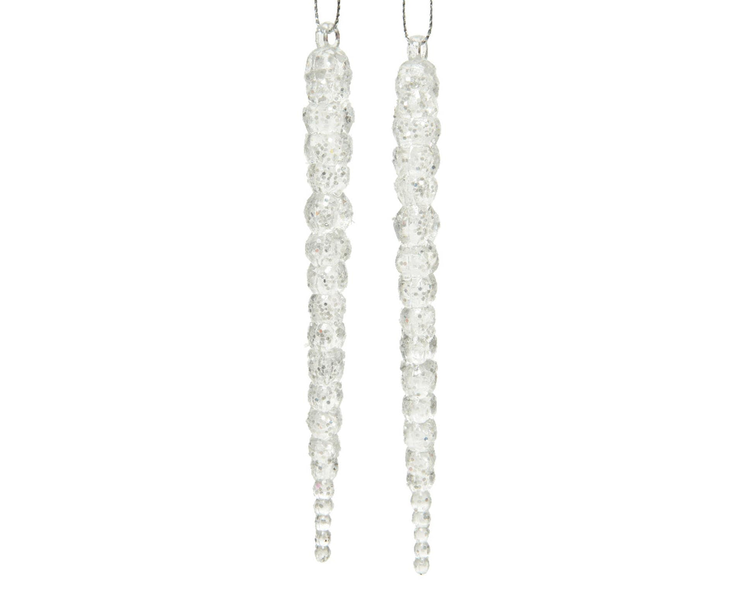 Decoris Pendentif de Noël glaçon paillettes 14cm 2 pcs.