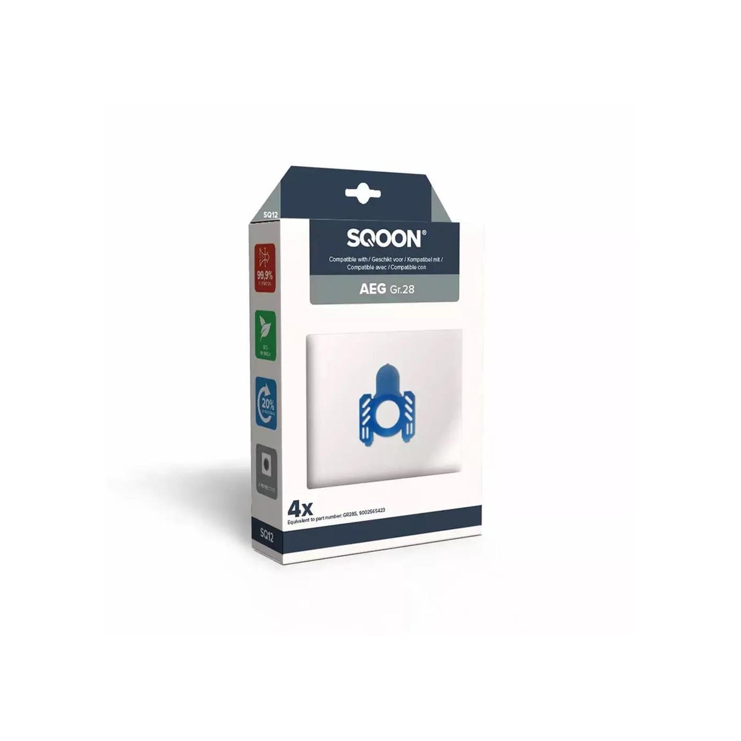Sac aspirateur Sqoon aeg taille 28 4pcs