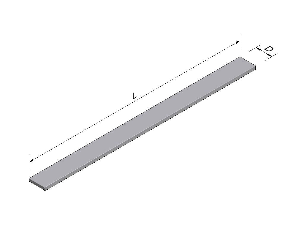 Matériel d'étagère cache-gondole l100 d6 argent