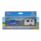 Voiture de tirage en piste de 2 jouets avec caravane