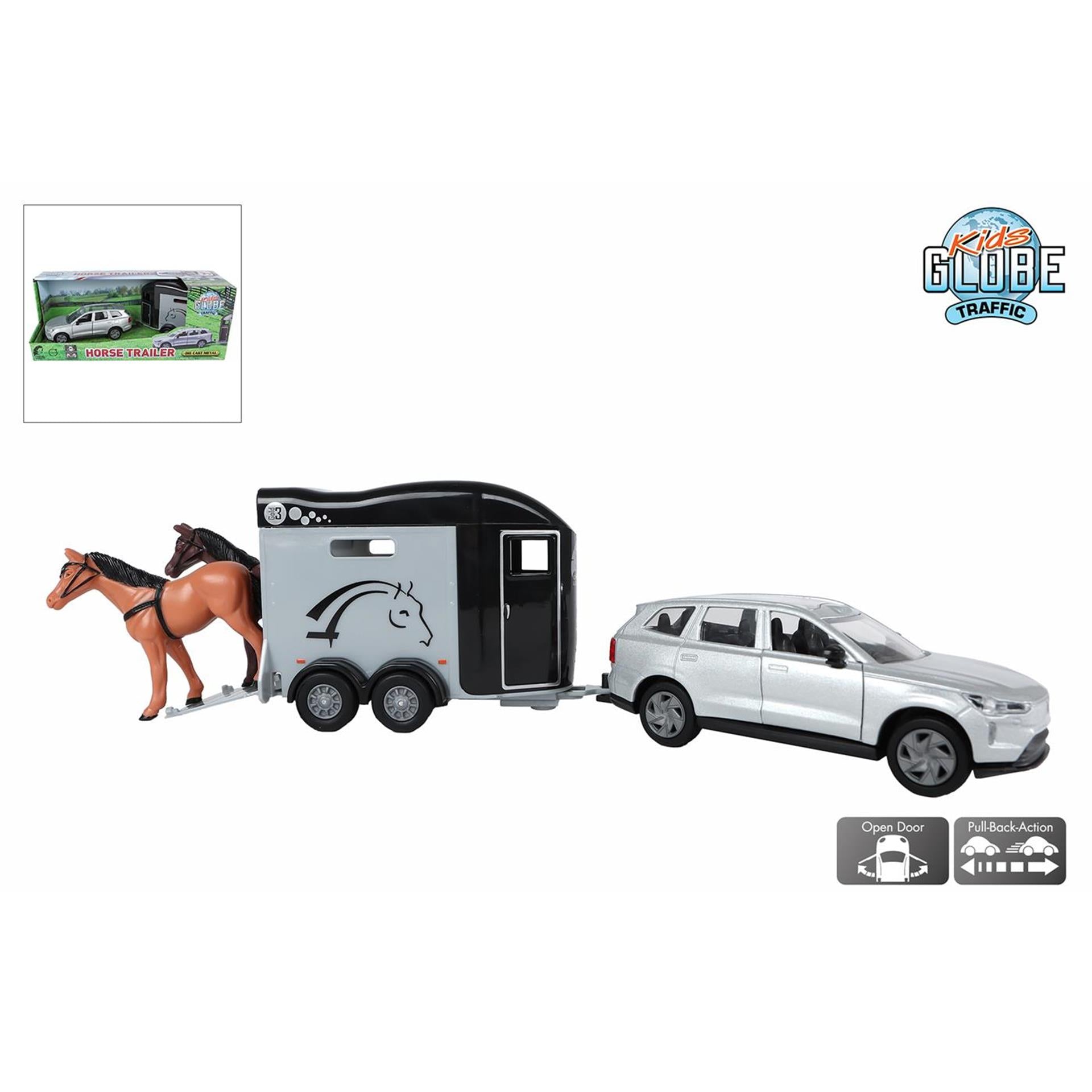 Globe enfant volvo ex90 avec remorque 28cm