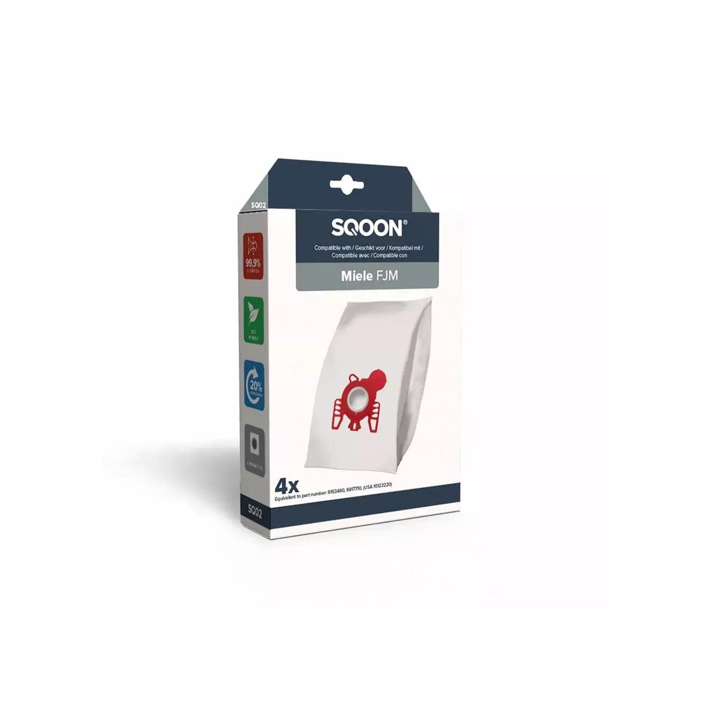 Sac aspirateur Sqoon miele fjm 4pcs