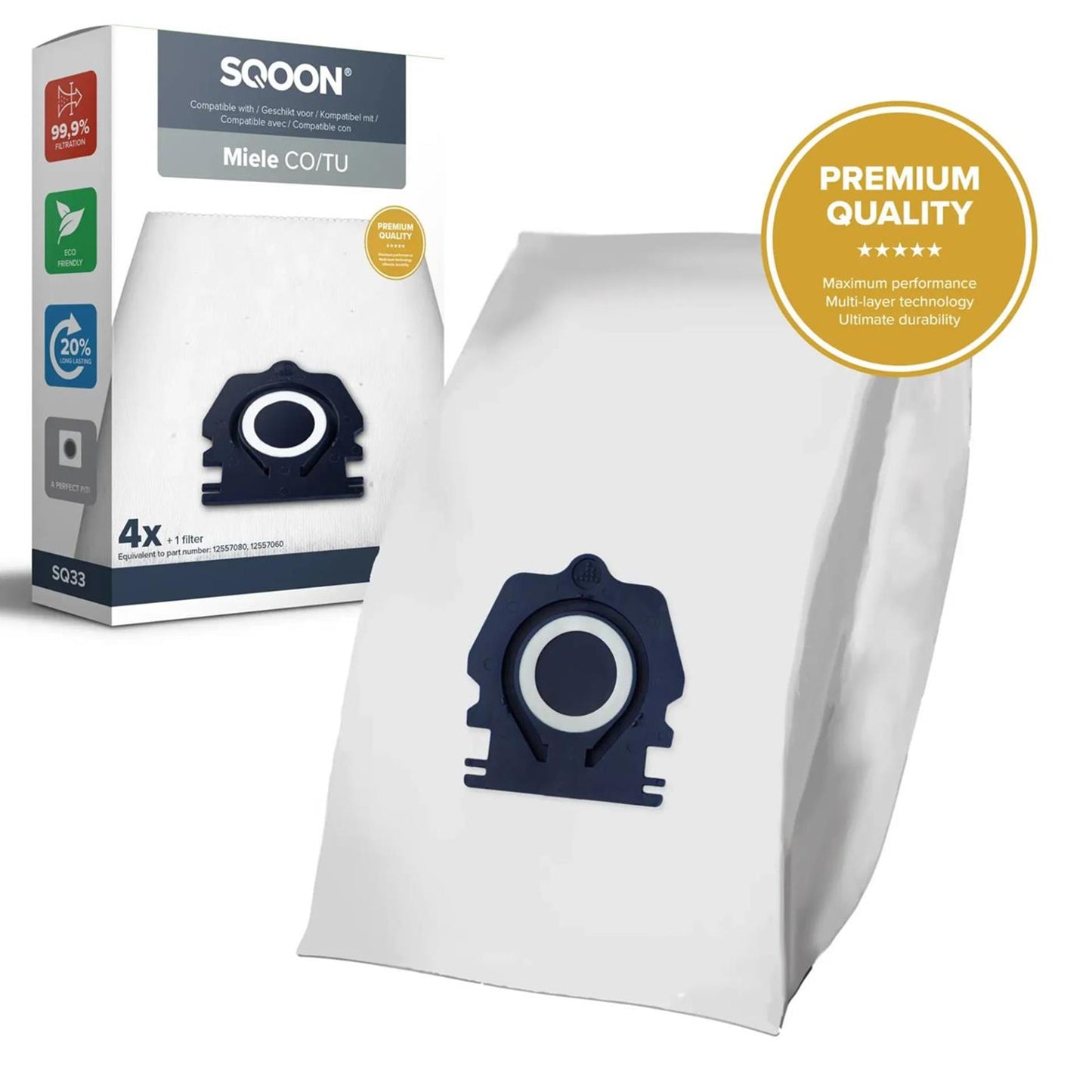 Sac aspirateur Sqoon miele co tu 4pcs