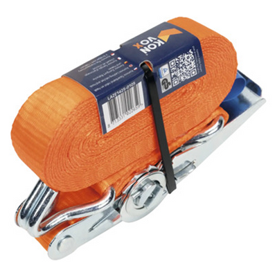 Konvox 1076673 - crochet à cliquet à sangle de tension 5m crochet à cliquet 25mm 800 dan orange | 1 pièce