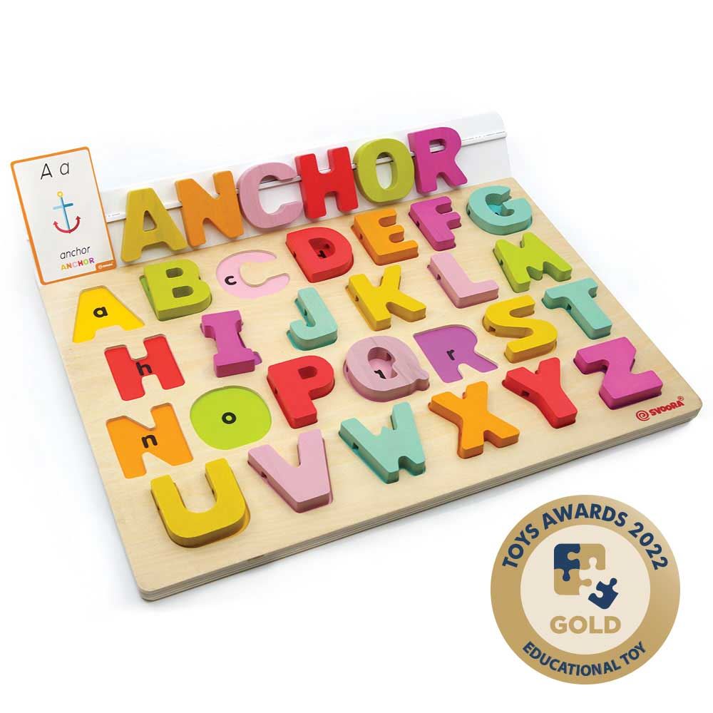Puzzle alphabet en bois : mon premier ange