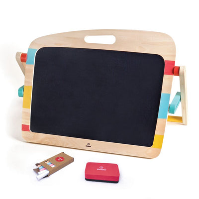 Chevalet double face avec tableau noir