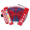 Accordéon rouge 7 touches (14 notes). 5+