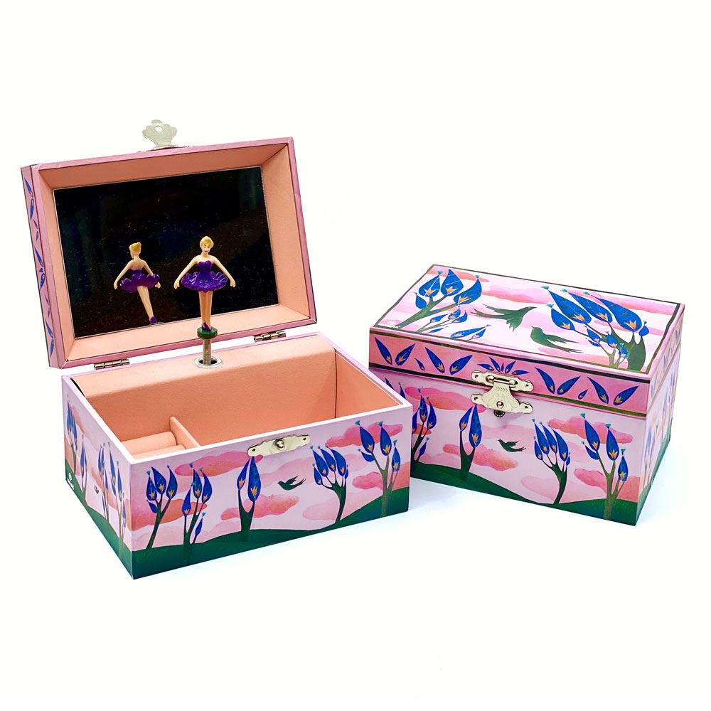 Boîte à bijoux avec musique oiseaux joyeux. 4+