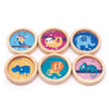 Dsp. jeu d'équilibriste en bois animaux 6 culs.