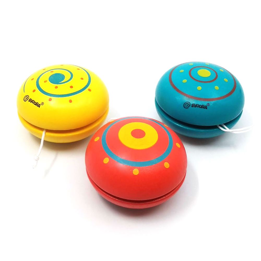 Yoyos en bois. 3 assortiments. classique. 3+