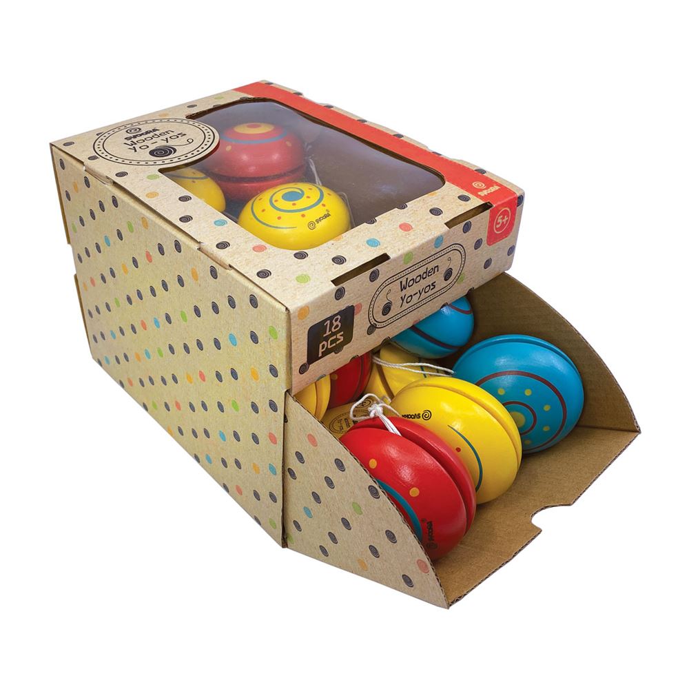 Yoyos en bois. 3 assortiments. classique. 3+