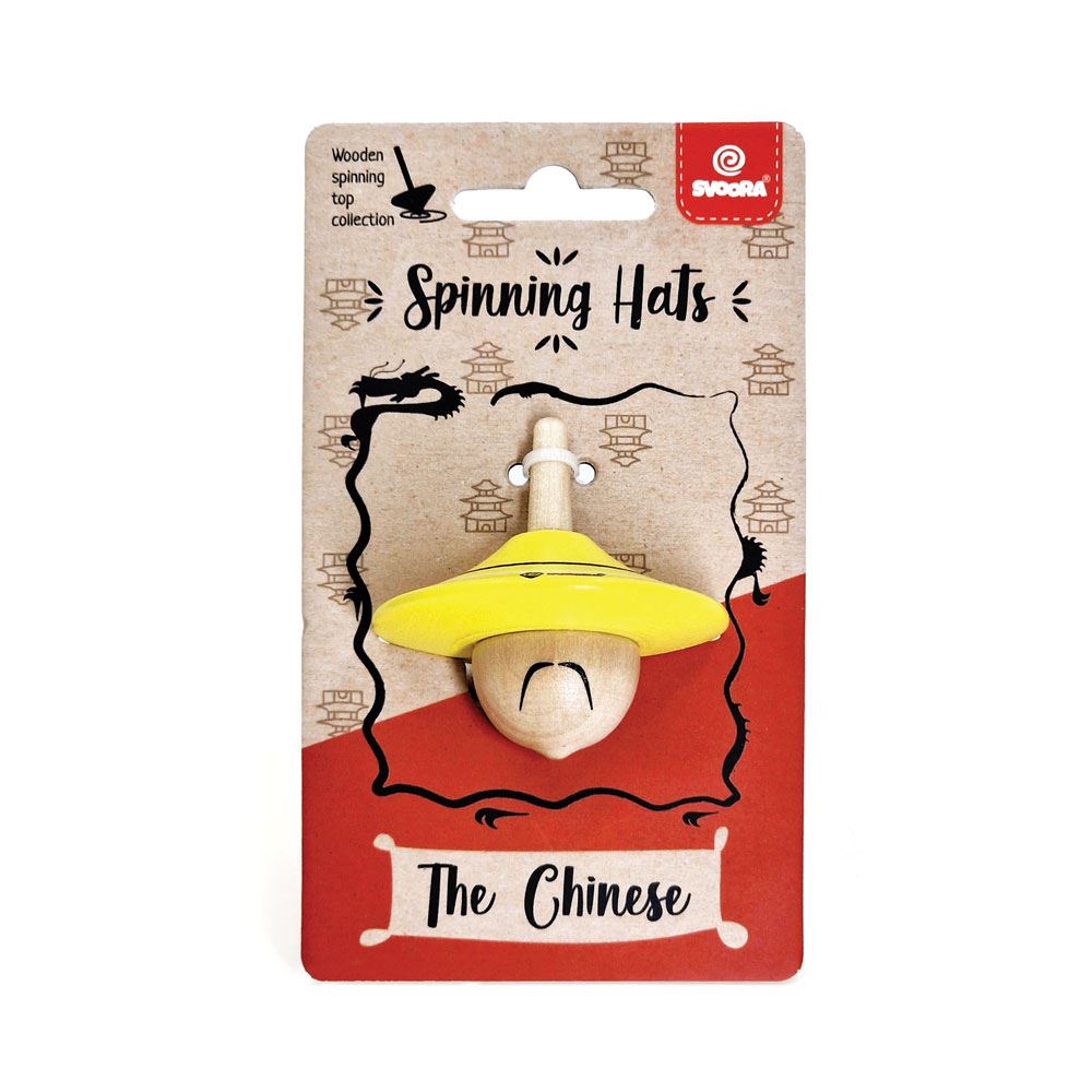 Chapeau pivotant avec dessus en bois. les chinois 5+