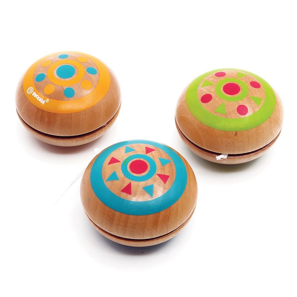 Yoyos en bois. 3 assortiments. indépendant. 6+