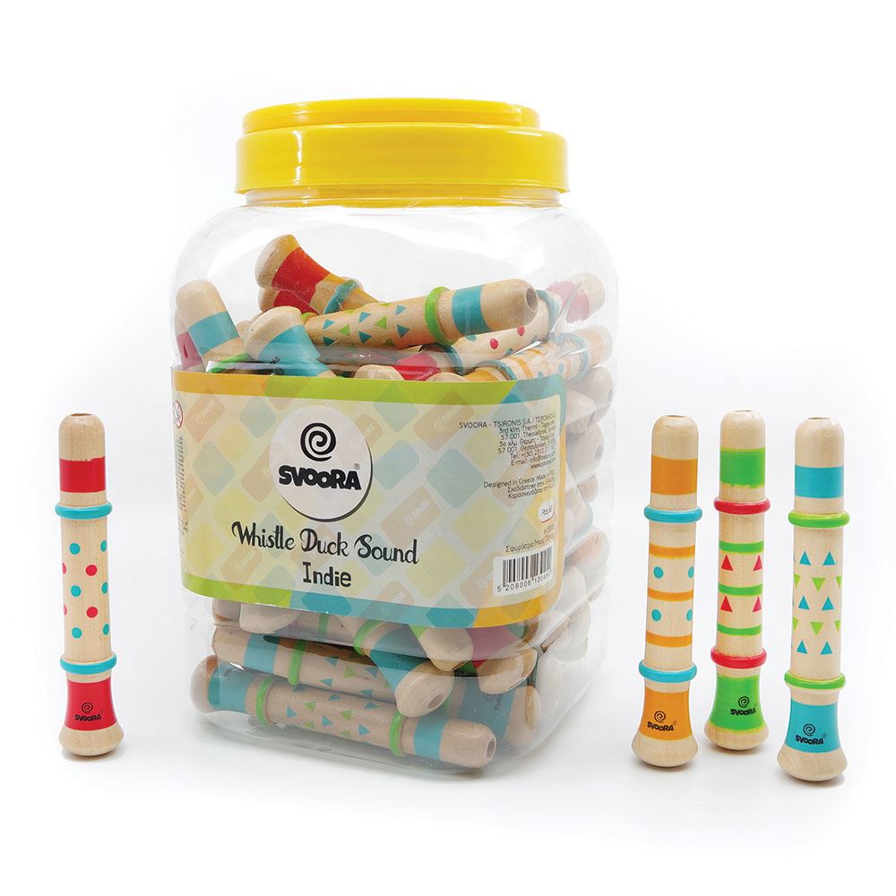 Sifflets en bois indépendants. 4 assortiments. 3+