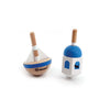 Ensemble de toupies grecques en bois. 5+