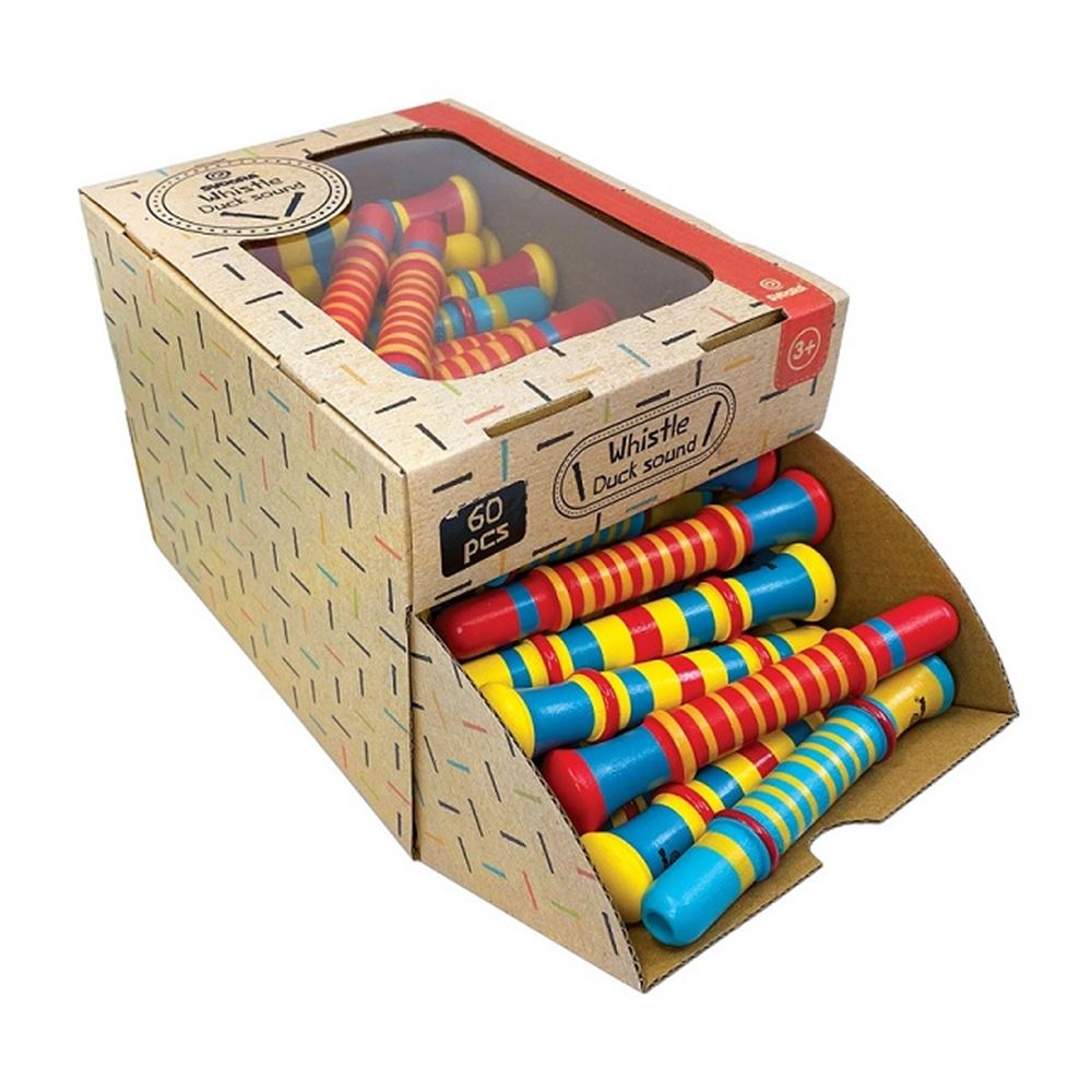 Sifflets en bois classiques. 4 assortiments. 3+