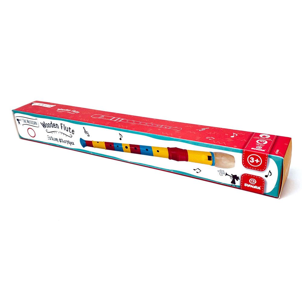 Flûte à bec en bois 32 cm. 2 culs. 3+