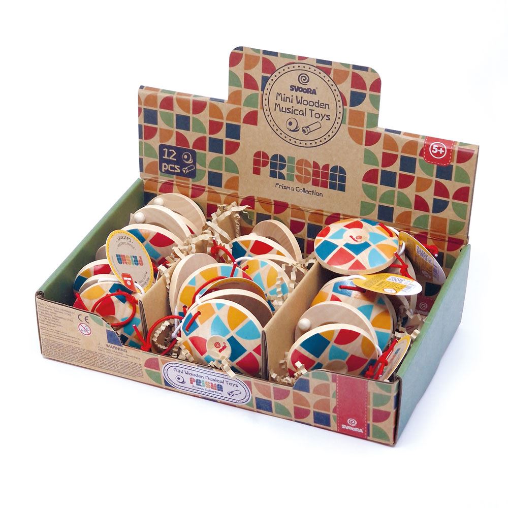 Dsp. castagnettes colorées. prisme. 12 pièces