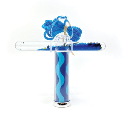 Mini kaléidoscope liquide 'vagues bleues'