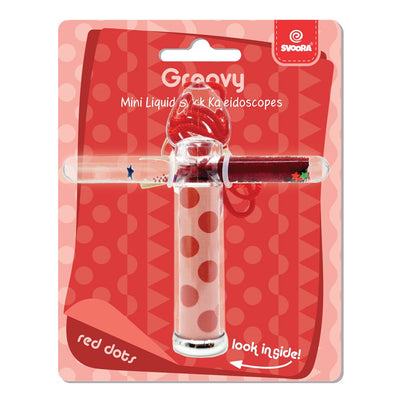 Mini kaléidoscope liquide 'points rouges'