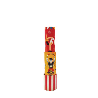 Boîte kaléidoscope, cirque rouge jaune.3+