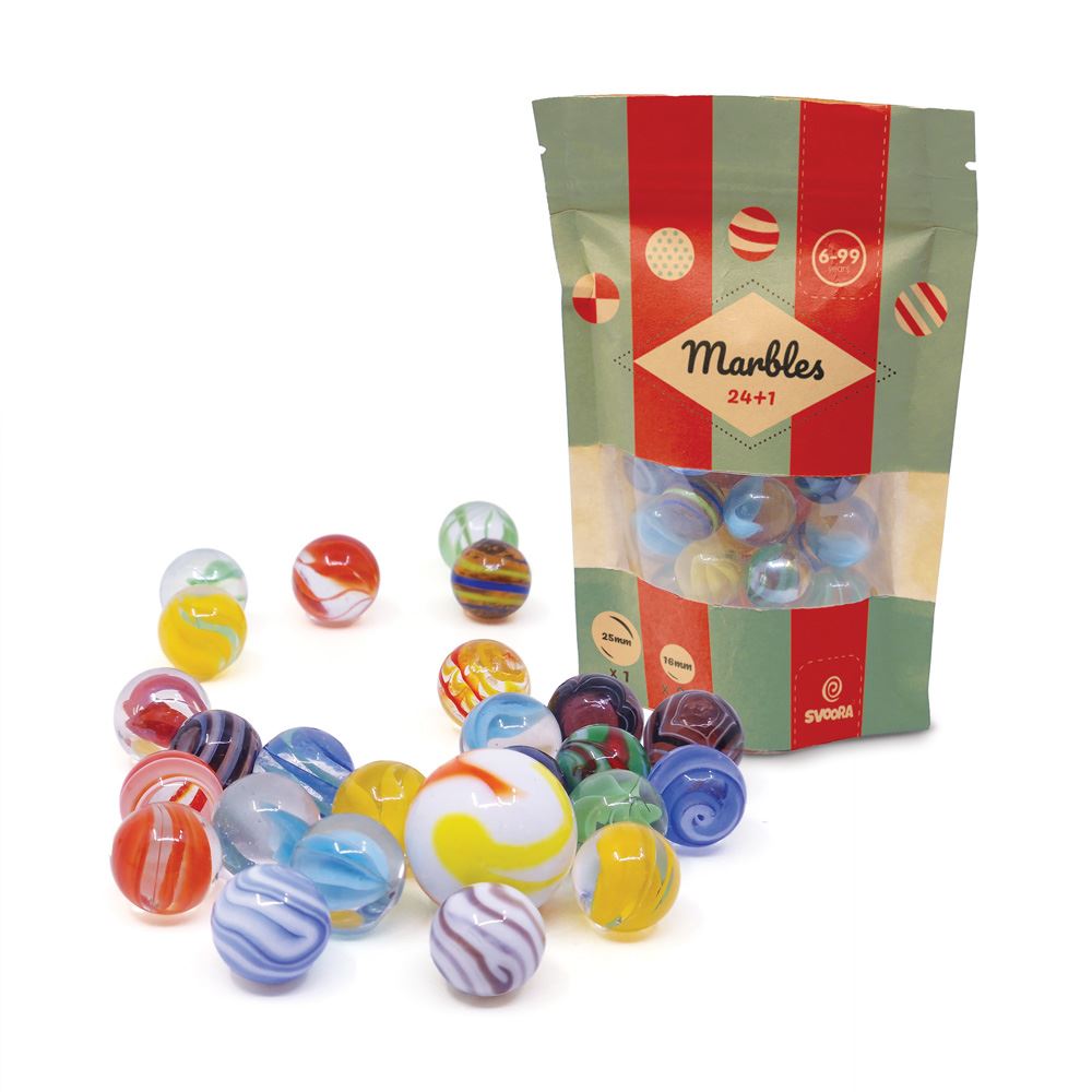 Ensemble de billes en verre Svoora, 25 pièces. 6+
