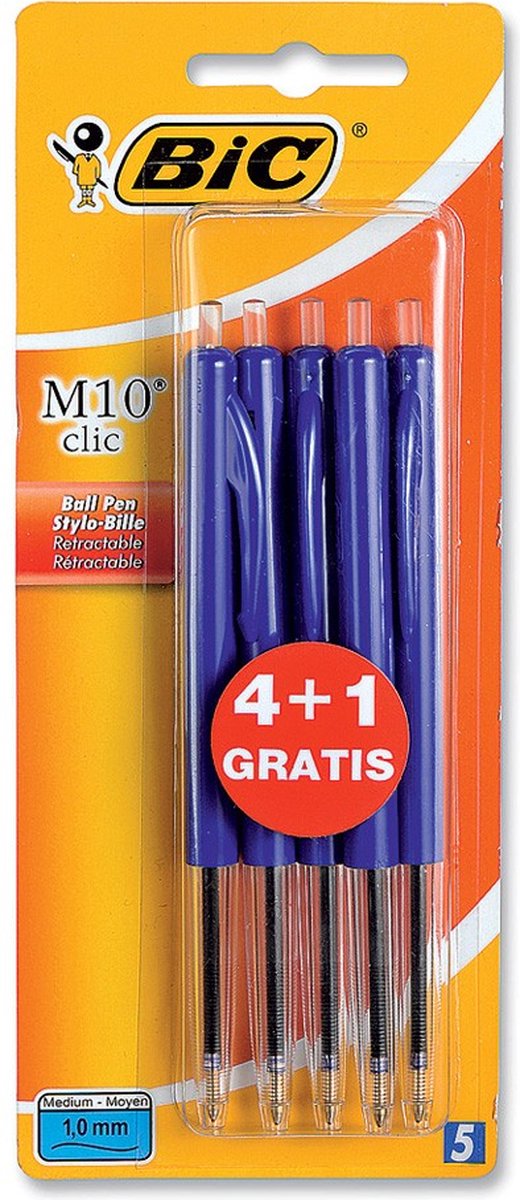 Stylo à bille Bic m10 bleu bls 4+1