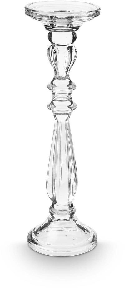 Bougeoir Vtwonen - bougeoir en verre - transparent - 10x34cm