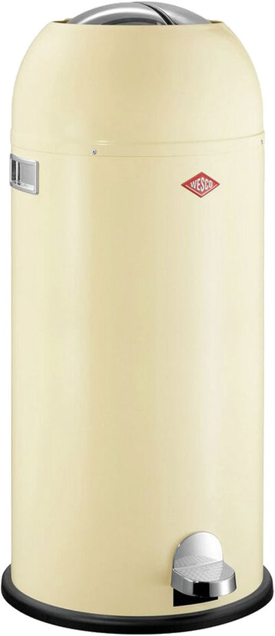 Wesco kickmaster maxi poubelle | poubelle à pédale | 40 litres | métal - amande | poubelle - fabriquée en Allemagne