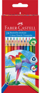 Crayons de couleur Faber-castell - triangulaires - étui en carton de 24 pièces - fc-116544