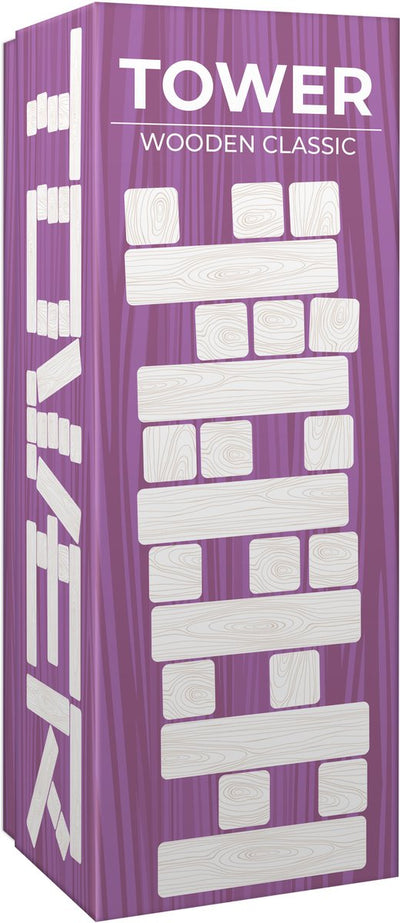 Tactic wobble tower - jeu de société - jeux classiques - jeu d'empilage en bois - 48 blocs - à partir de 7 ans