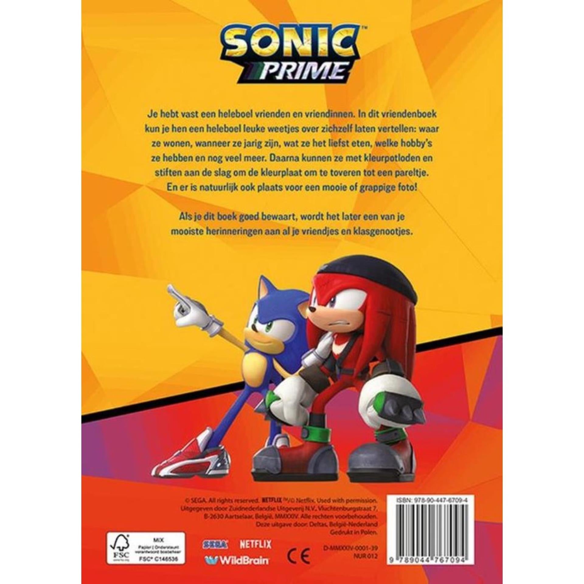 Livre des amis de Deltas Sonic Prime