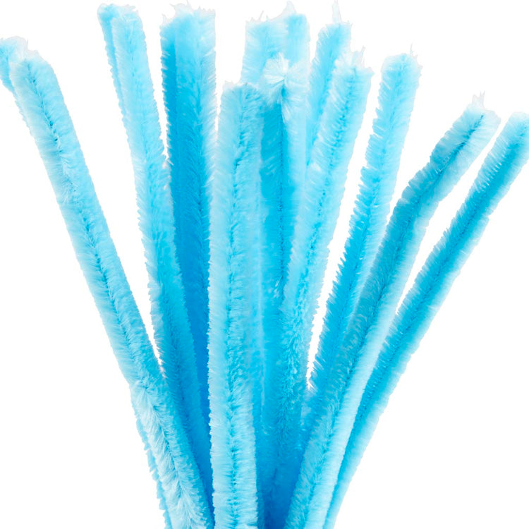 Creativ company chenille, l: 30 cm, épaisseur 15 mm, bleu, 15 pièces 1 boîte