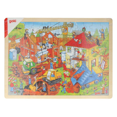 Goki Wooden Jigsaw Puzzle Construction Site, 96st.