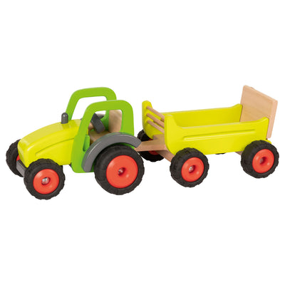 Tracteur en bois Goki avec remorque