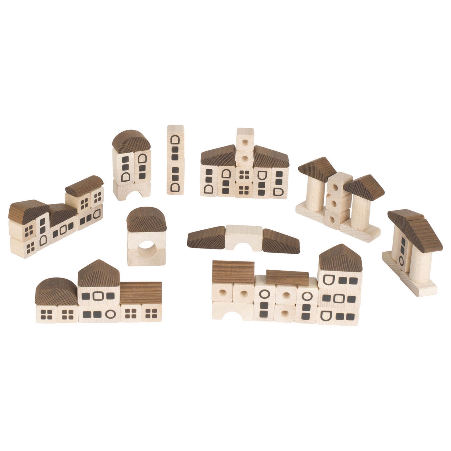 Goki Wooden Building Blocs City, 70dlg.