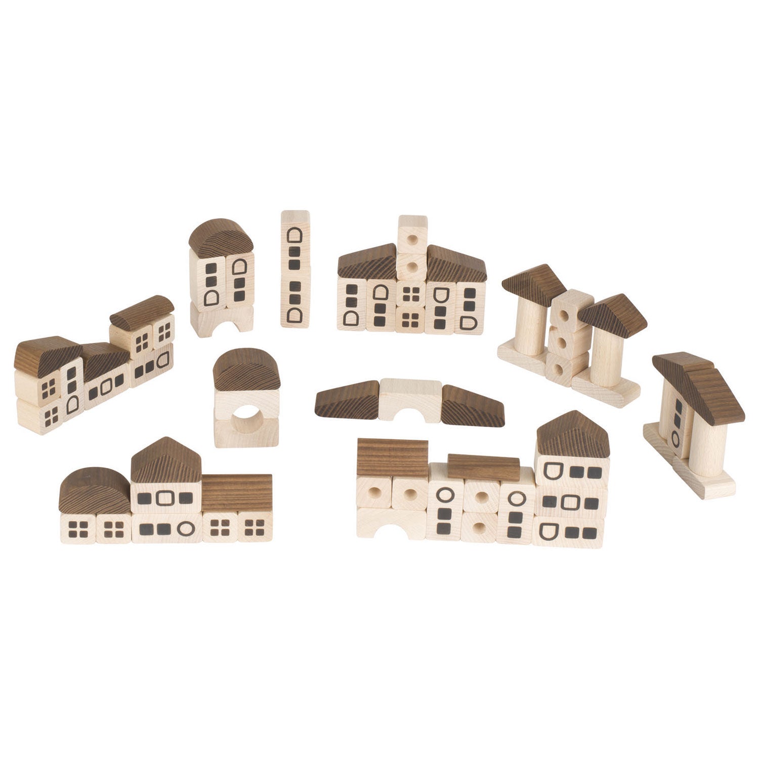 Goki Wooden Building Blocs City, 70dlg.