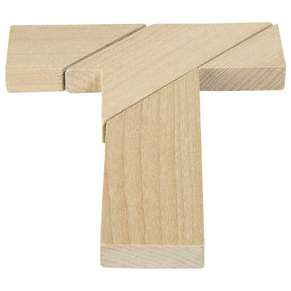 Goki Wooden Brain Puzzle T-Shape in Bag