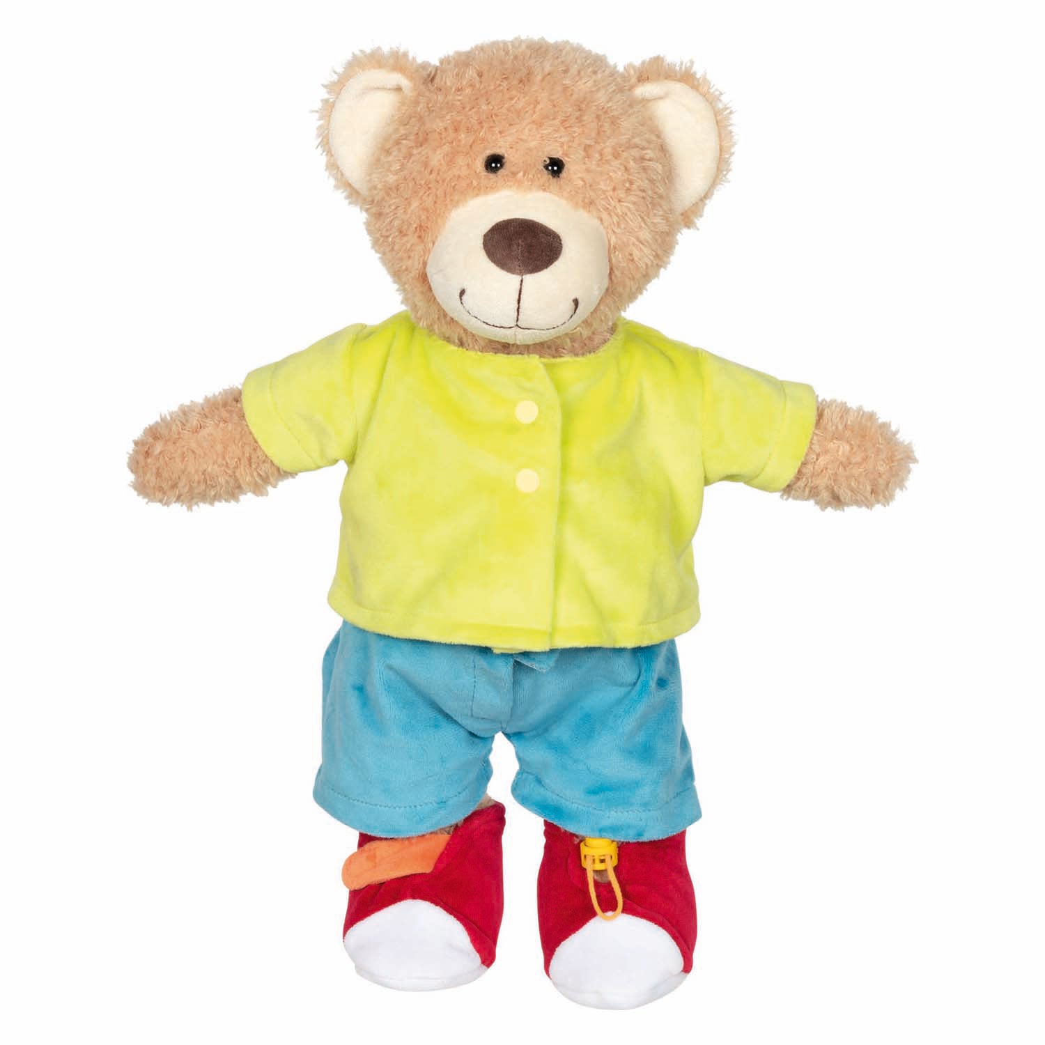 Goki peluche cyclomoteur apprendre à s'habiller peluche