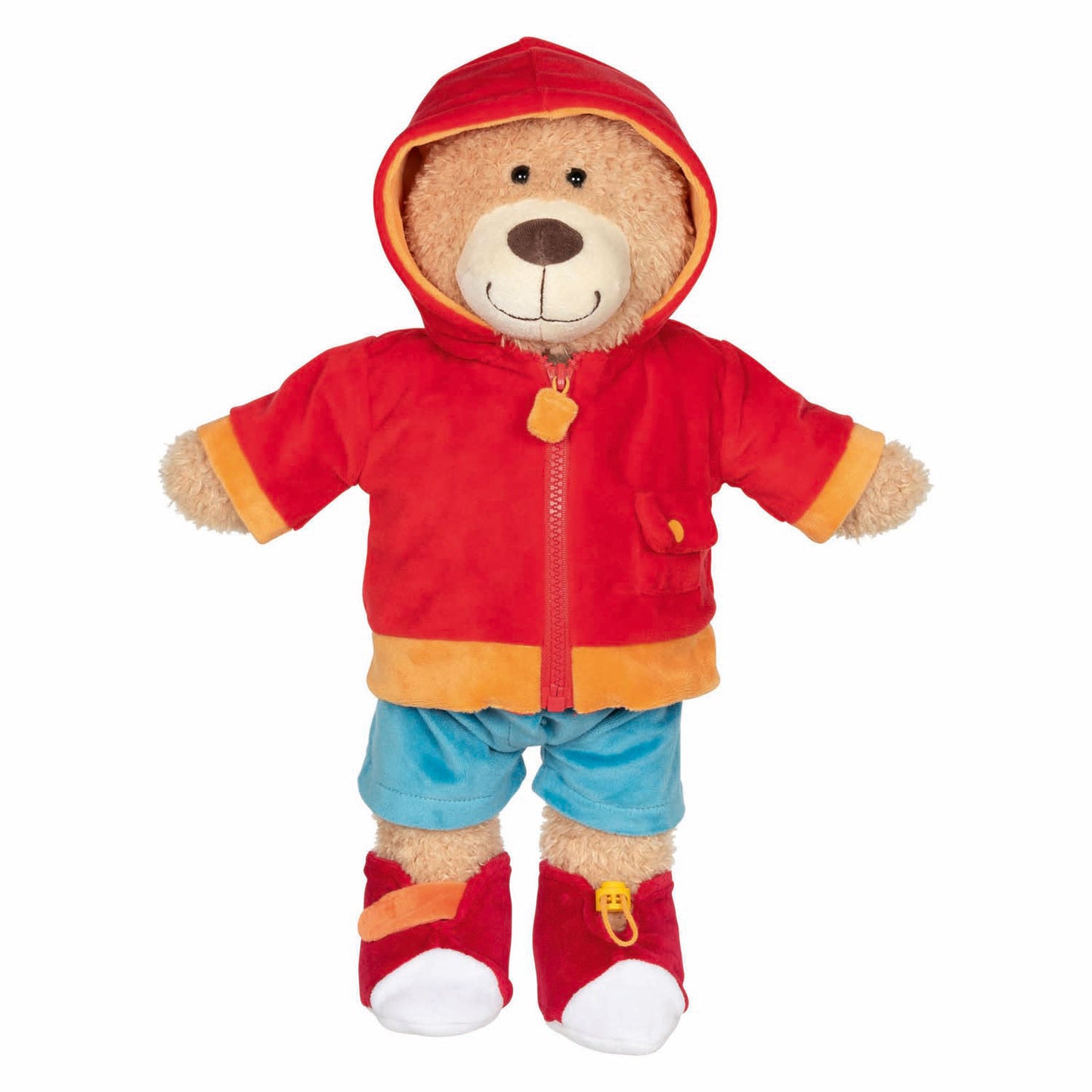 Goki peluche cyclomoteur apprendre à s'habiller peluche